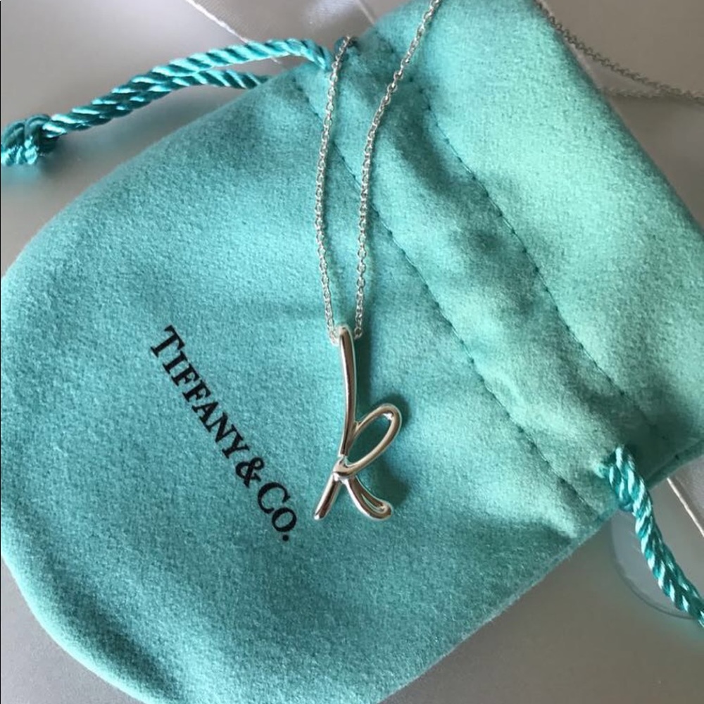 Tiffany Elsa Peretti Letter “K” necklace